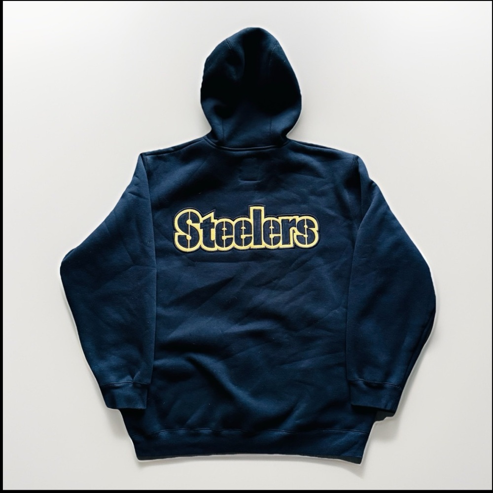 Pittsburgh Steelers NFL Team Apparel XXL Sherpa Lined Zip Hoodie Black